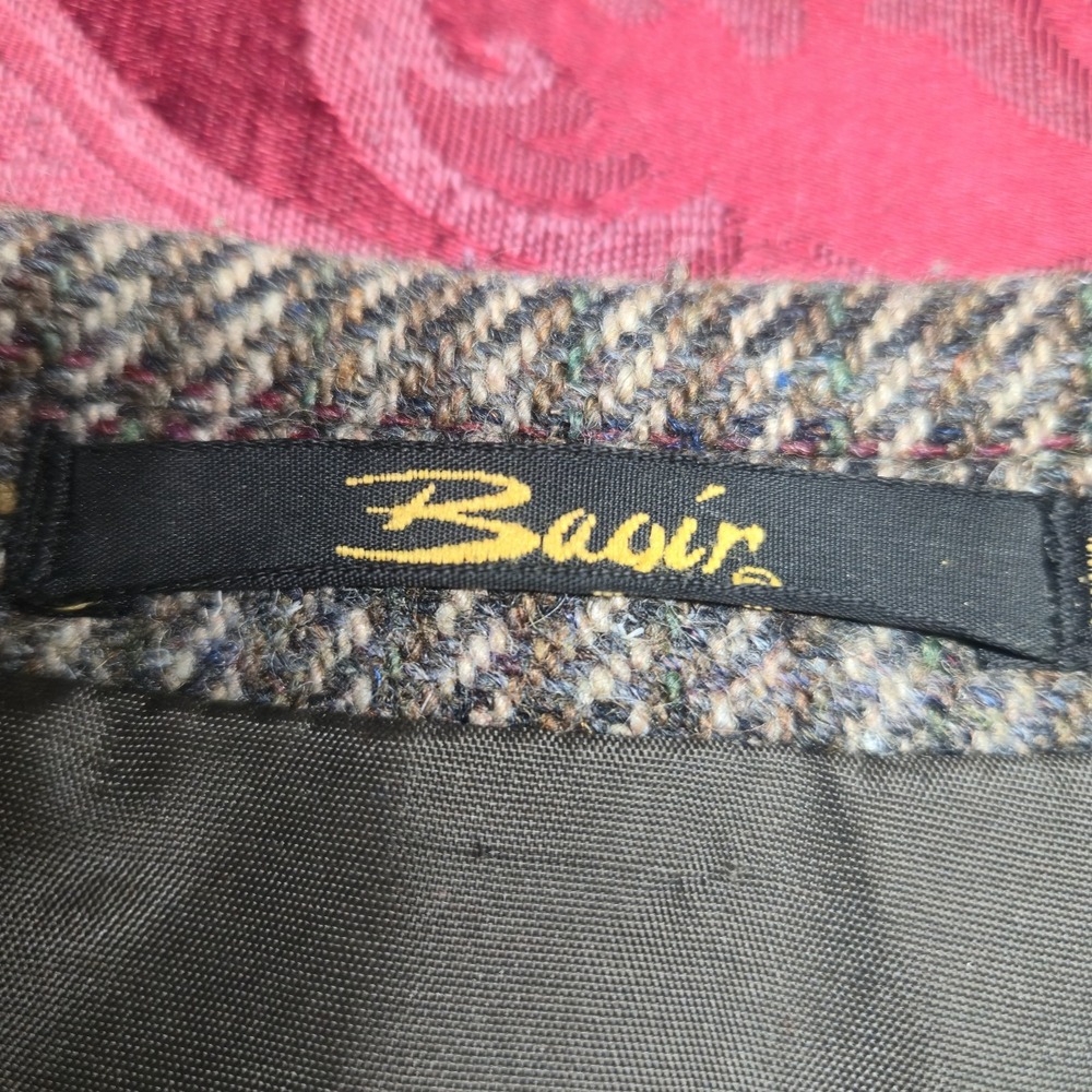 Vintage Bagir Men's Sport Coat Blazer 46 EU 36 US Brown Wool Tweed Poltex Chile - Picture 8 of 16